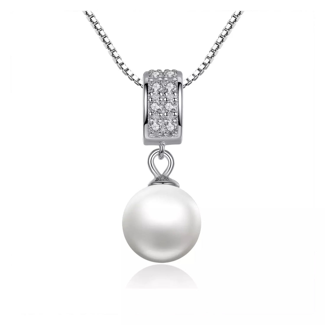Colier din argint Precious Pearl Look, Argint 925, Pentru Femei 3.19g