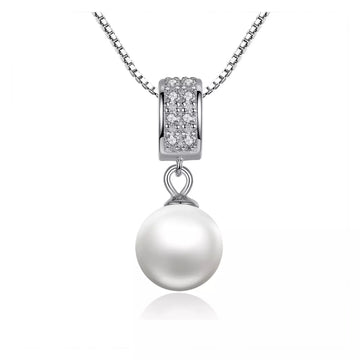 Colier din argint Precious Pearl Look, Argint 925, Pentru Femei 3.19g