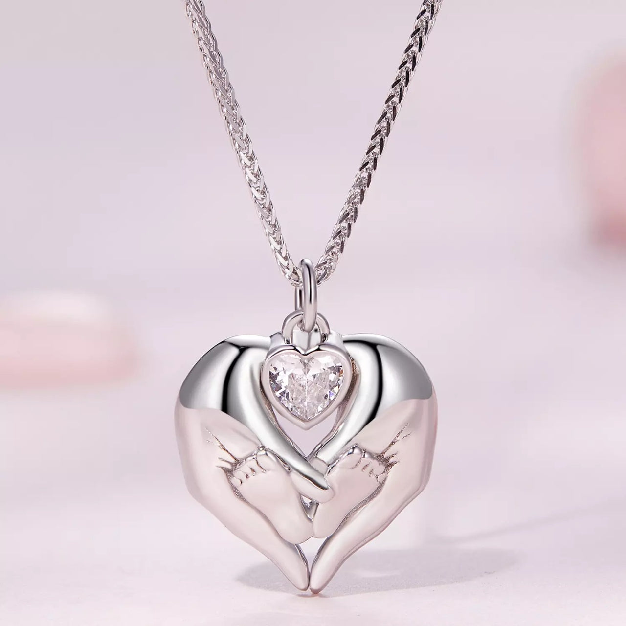 Colier din argint Protective Love, Argint 925, Pentru Femei