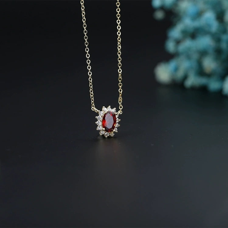 Colier Din Argint 925 Red Lantisor Placat Aur / Gold 1.9g