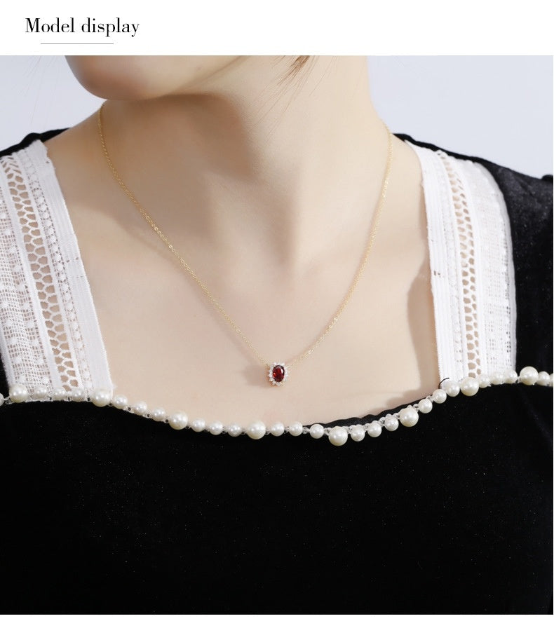 Colier Din Argint 925 Red Lantisor Placat Aur / Gold 1.9g