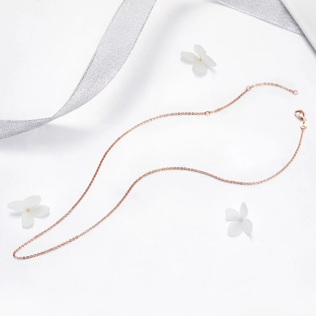 Colier din argint Rose Chain, Argint 925, Pentru Femei