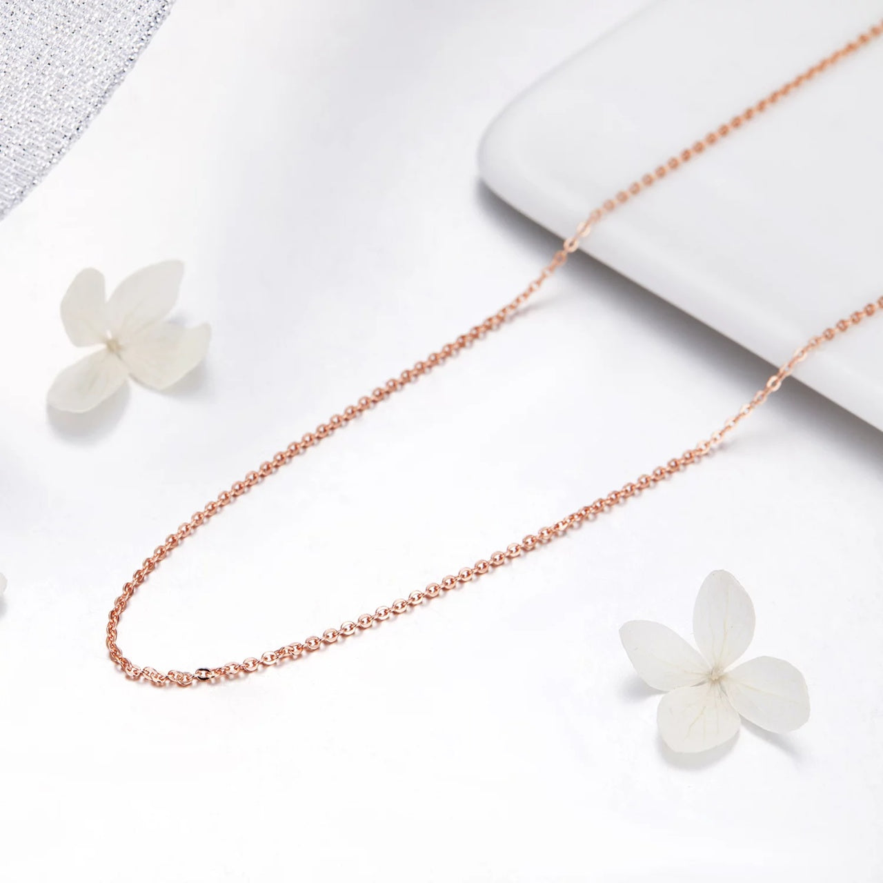 Colier din argint Rose Chain, Argint 925, Pentru Femei