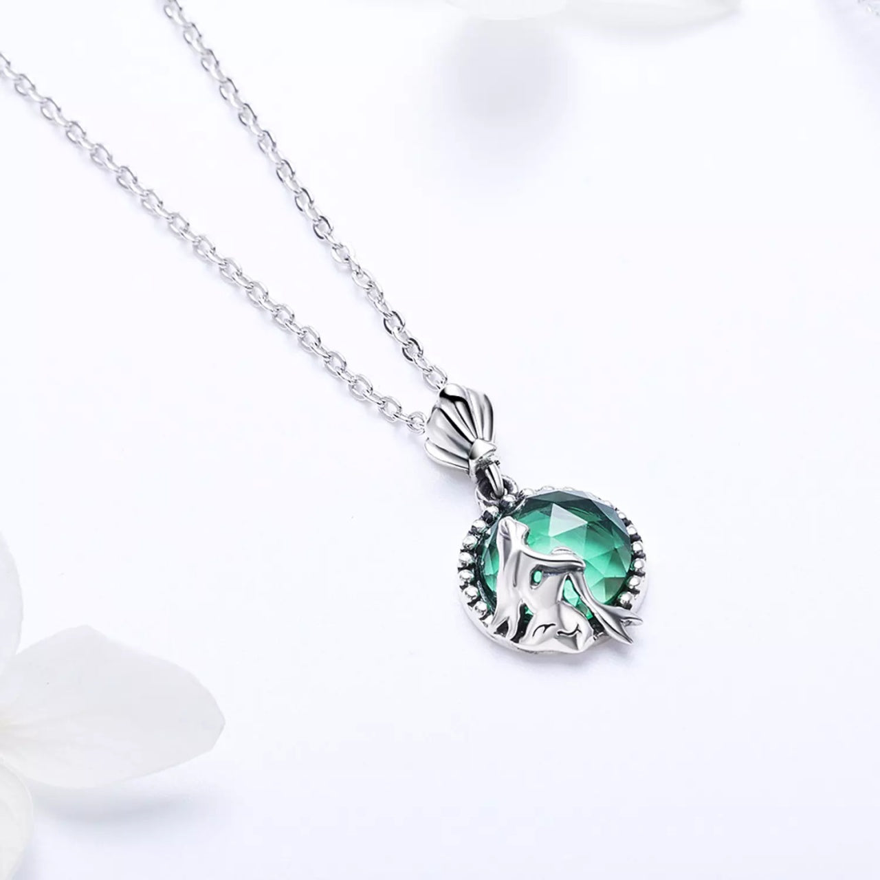Colier din argint Silver Glass Mermaids, Argint 925, Pentru Femei