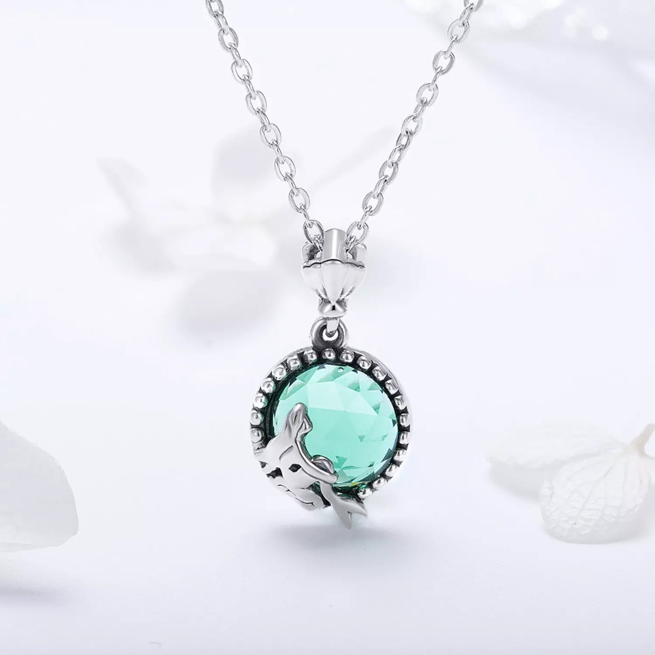 Colier din argint Silver Glass Mermaids, Argint 925, Pentru Femei