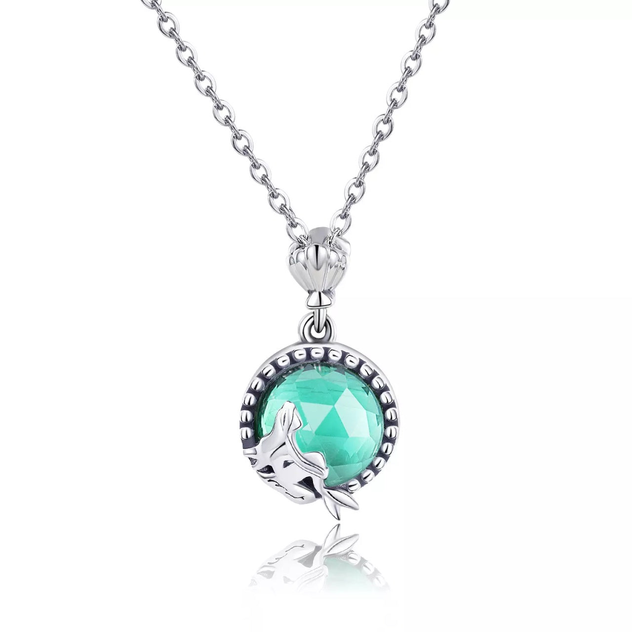 Colier din argint Silver Glass Mermaids, Argint 925, Pentru Femei