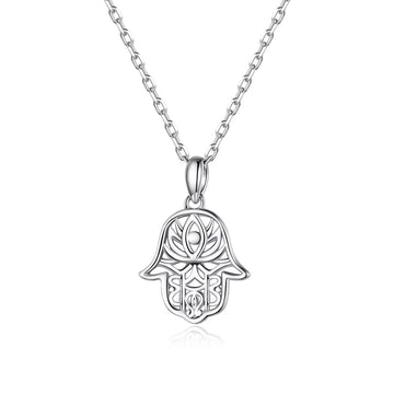 Colier din argint Simple Hamsa Hand, Argint 925, Pentru Femei 1.85g