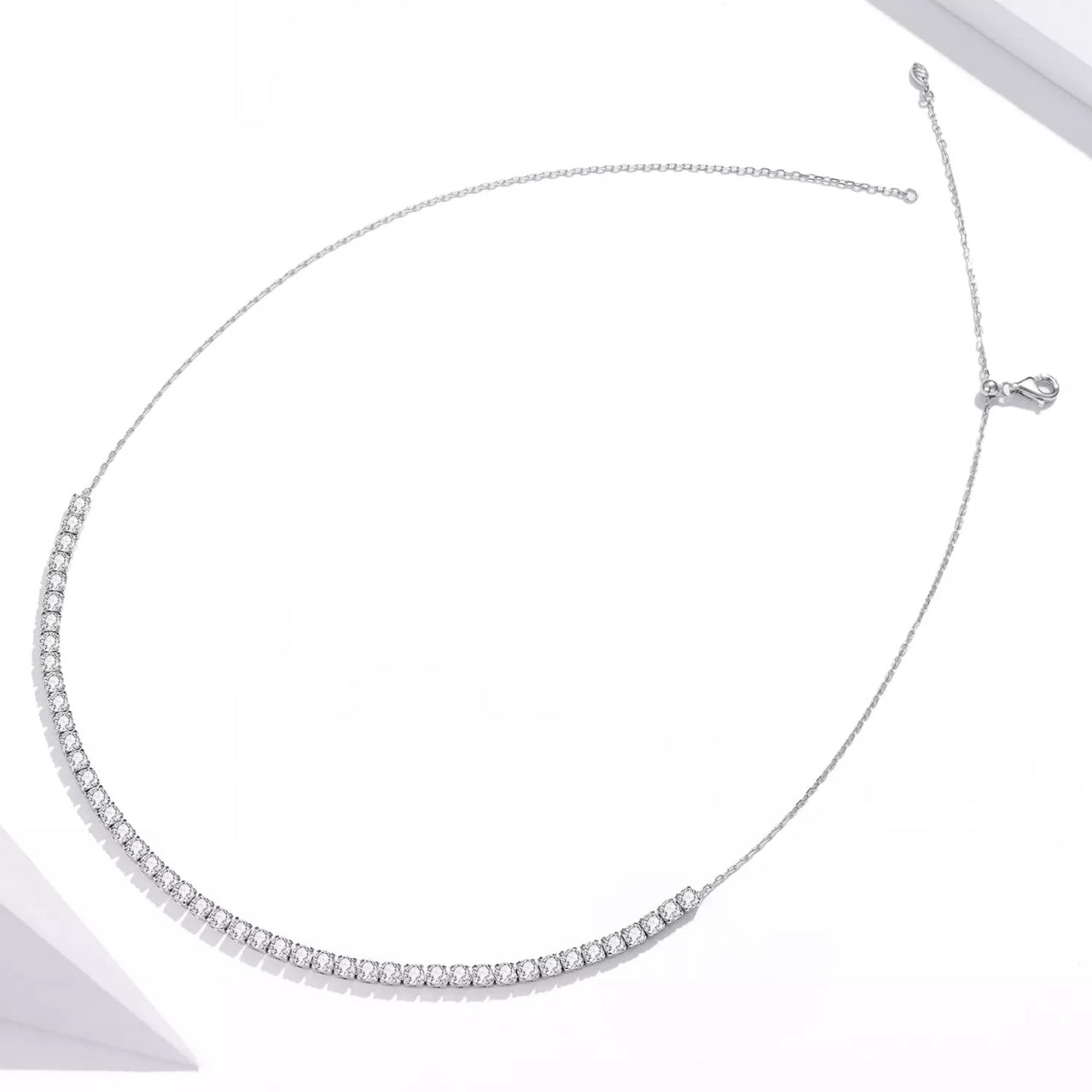 Colier din argint Sparkling Choker Tennis, Argint 925, Pentru Femei