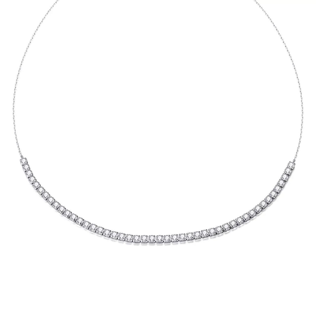 Colier din argint Sparkling Choker Tennis, Argint 925, Pentru Femei