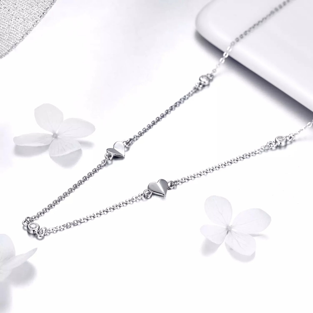 Colier din argint Sweet Heart Necklace, Argint 925, Pentru Femei