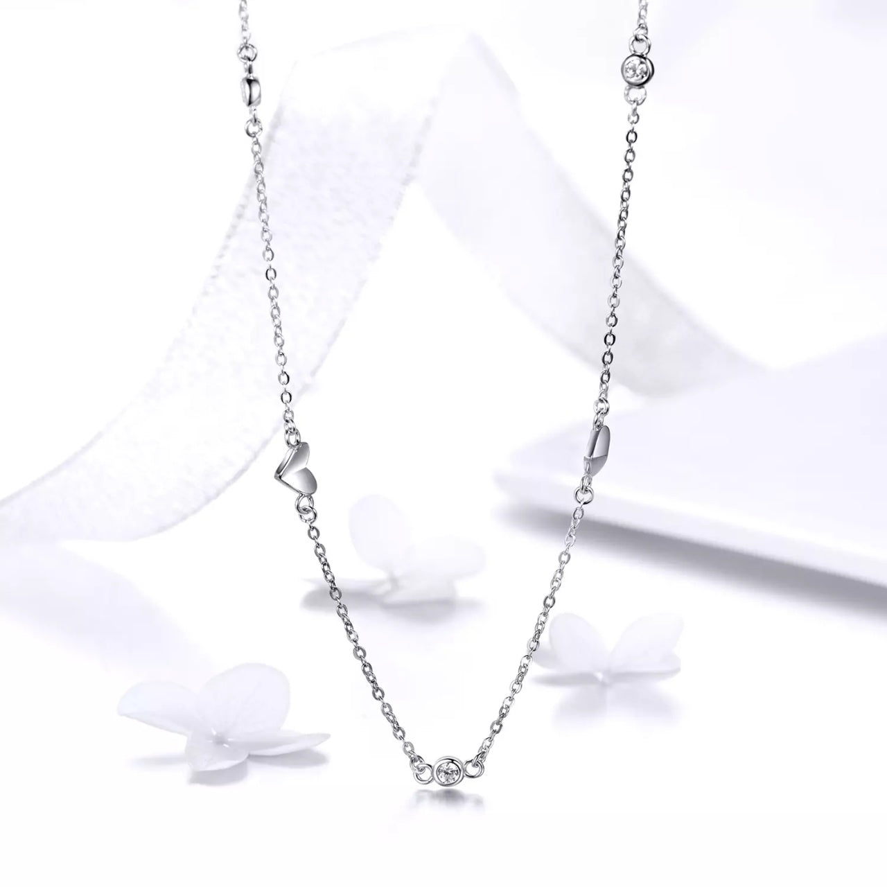 Colier din argint Sweet Heart Necklace, Argint 925, Pentru Femei