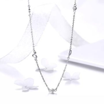 Colier din argint Sweet Heart Necklace, Argint 925, Pentru Femei