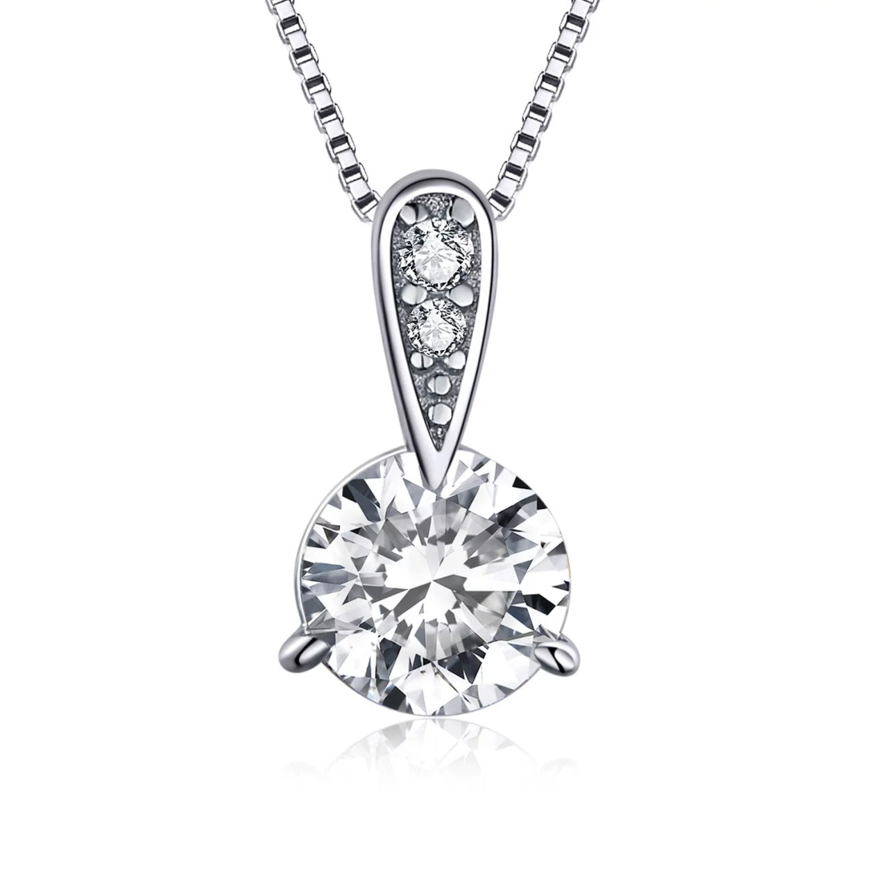 Colier din argint Tear Crystal, Argint 925, Pentru Femei