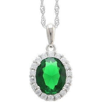 Colier Elegant cu Pandantiv Oval și Pietre Strălucitoare – Accesoriu Rafinat pentru Orice Ocazie