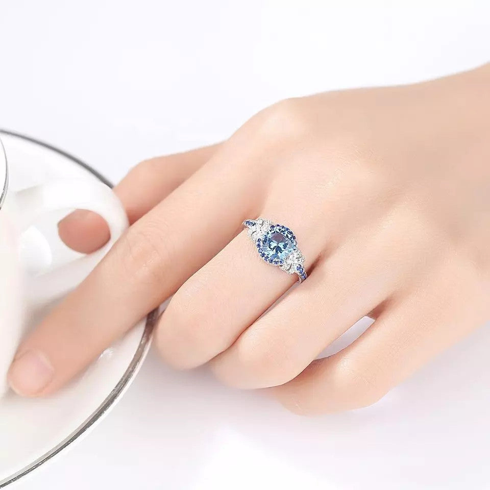 INEL Argint 925 CU Zirconiu BLUE SAPPHIRE 2.5g