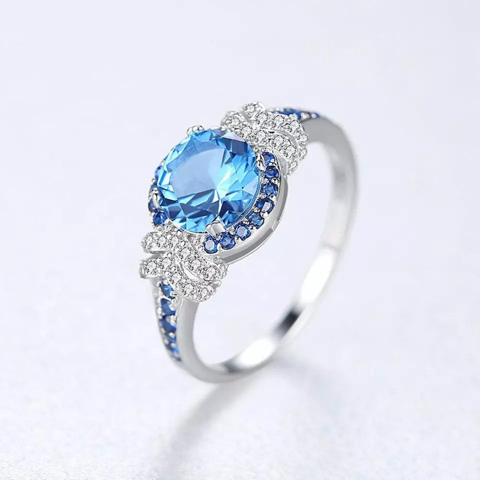 INEL Argint 925 CU Zirconiu BLUE SAPPHIRE 2.5g