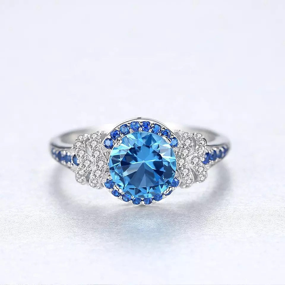 INEL Argint 925 CU Zirconiu BLUE SAPPHIRE 2.5g