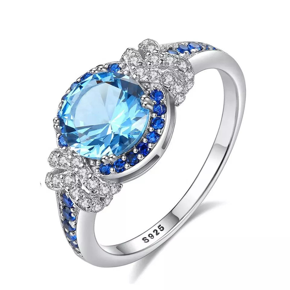 INEL Argint 925 CU Zirconiu BLUE SAPPHIRE 2.5g