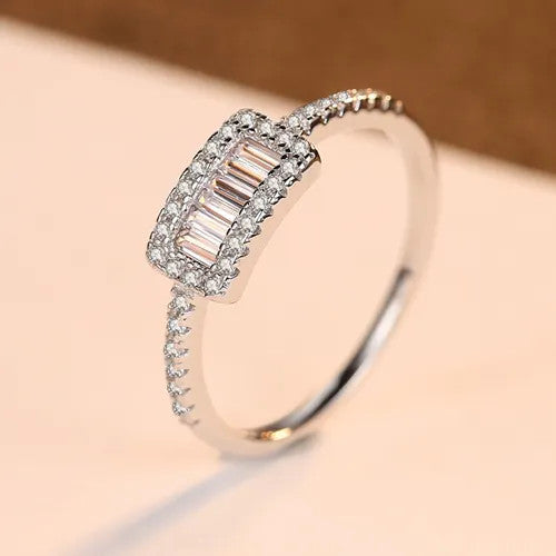 Inel Argint 925 Cu Zirconiu Design nou Logodna 1.6g