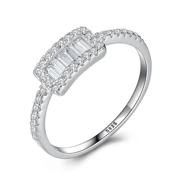 Inel Argint 925 Cu Zirconiu Design nou Logodna 1.6g