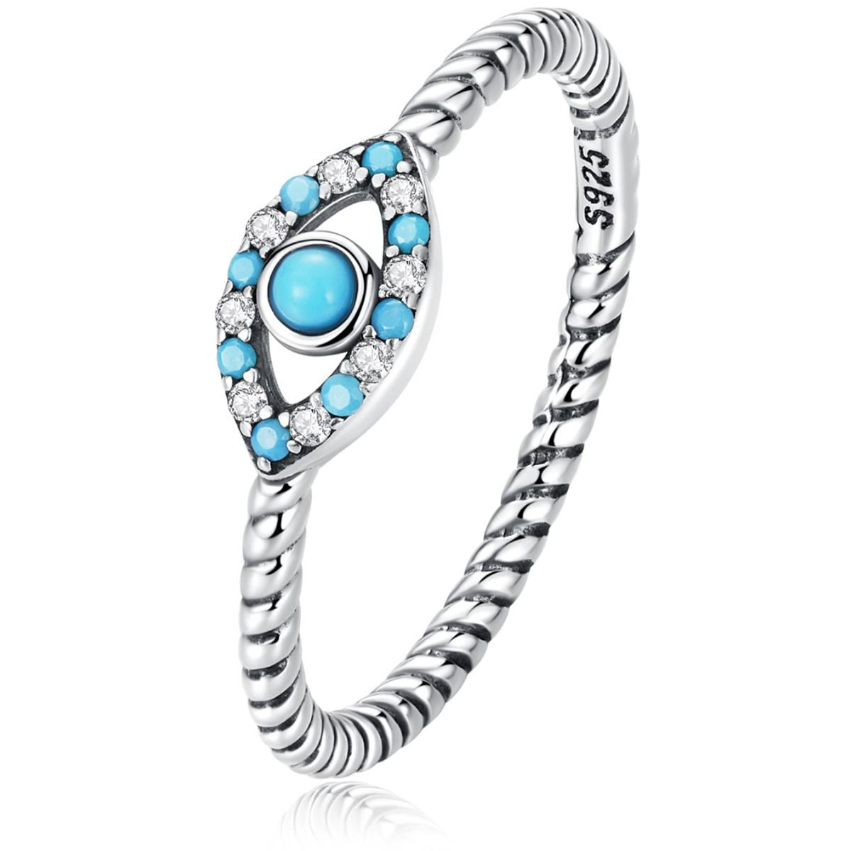 INEL Argint 925 Cu Zirconiu EVIL EYE Ochiul 1.2g