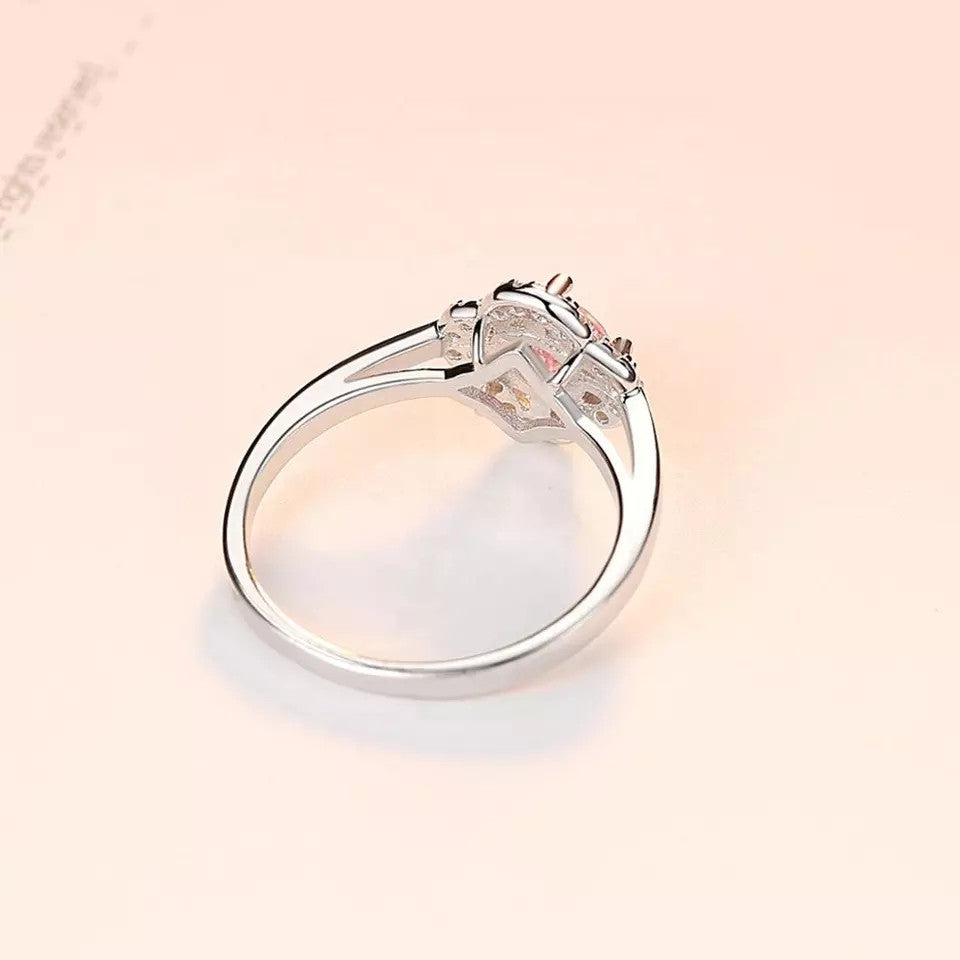 INEL Argint 925 CU Zirconiu Pink Crystal 3.08g
