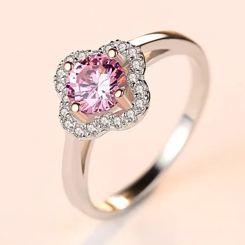 INEL Argint 925 CU Zirconiu Pink Crystal 3.08g