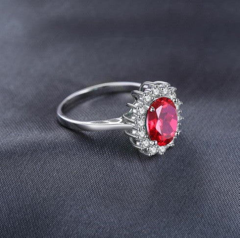 INEL Argint 925 CU Zirconiu RED SAPPHIRE 3.5g