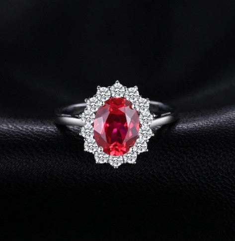 INEL Argint 925 CU Zirconiu RED SAPPHIRE 3.5g