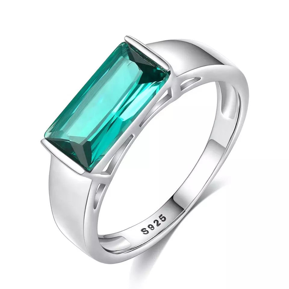 INEL Argint 925 CU Zirconiu Smarald Green