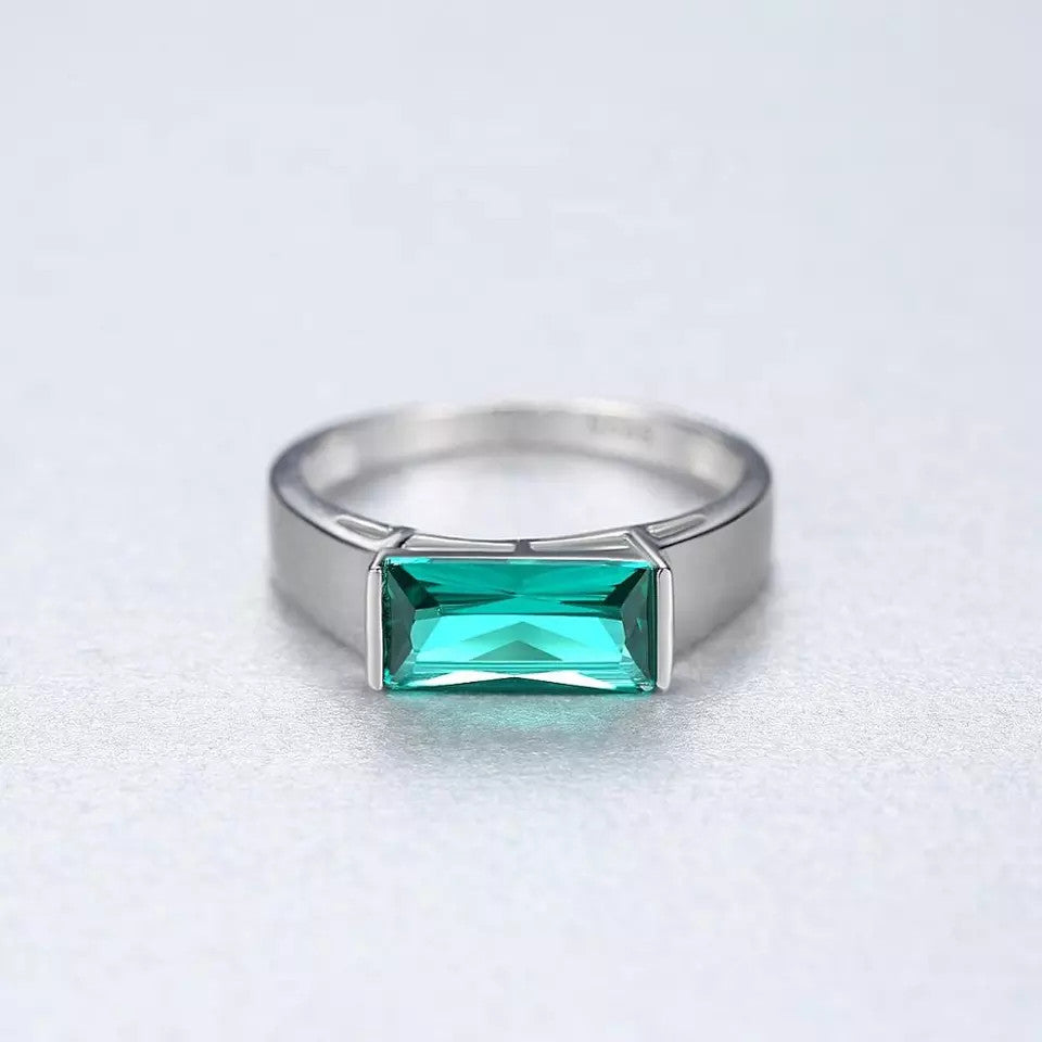 INEL Argint 925 CU Zirconiu Smarald Green