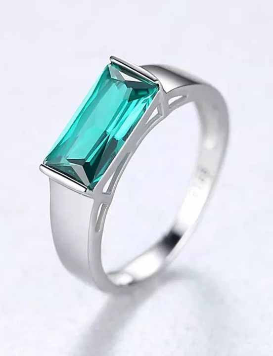 INEL Argint 925 CU Zirconiu Smarald Green
