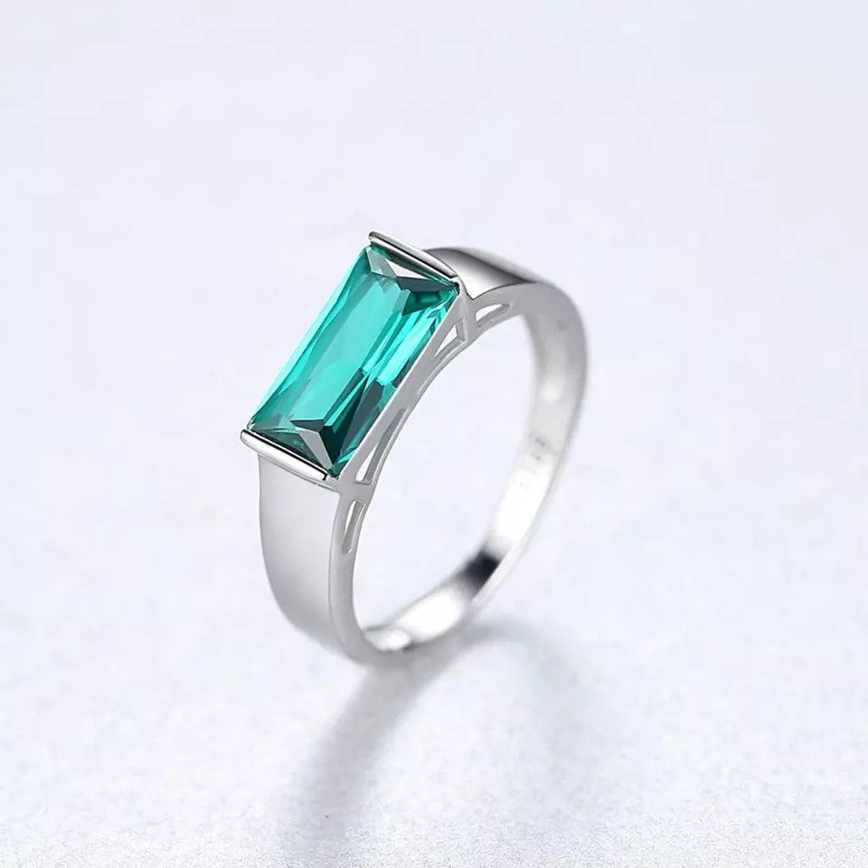 INEL Argint 925 CU Zirconiu Smarald Green