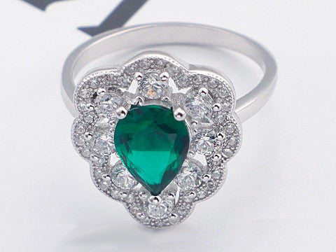 INEL Argint 925 CU Zirconiu Verde FEMEI 4g