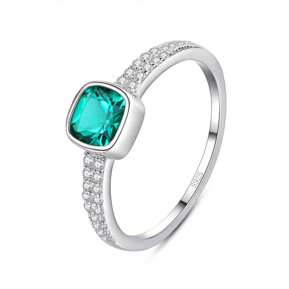 Inel Argint 925 Piatra Verde 2g