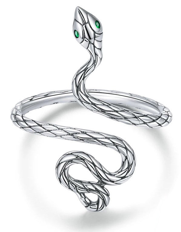 Inel Argint 925 Reglabil Snake Model SARPE 2.6g