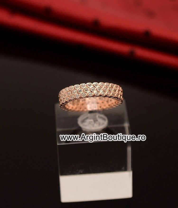 Inel Argint 925 ROZ ZIRCONIU 6.5g
