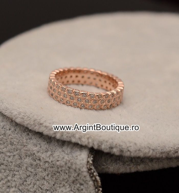 Inel Argint 925 ROZ ZIRCONIU 6.5g