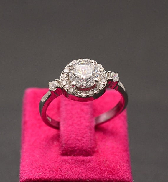 Inel Argint 925 Si Cristale De Zirconiu Alb 3.0g