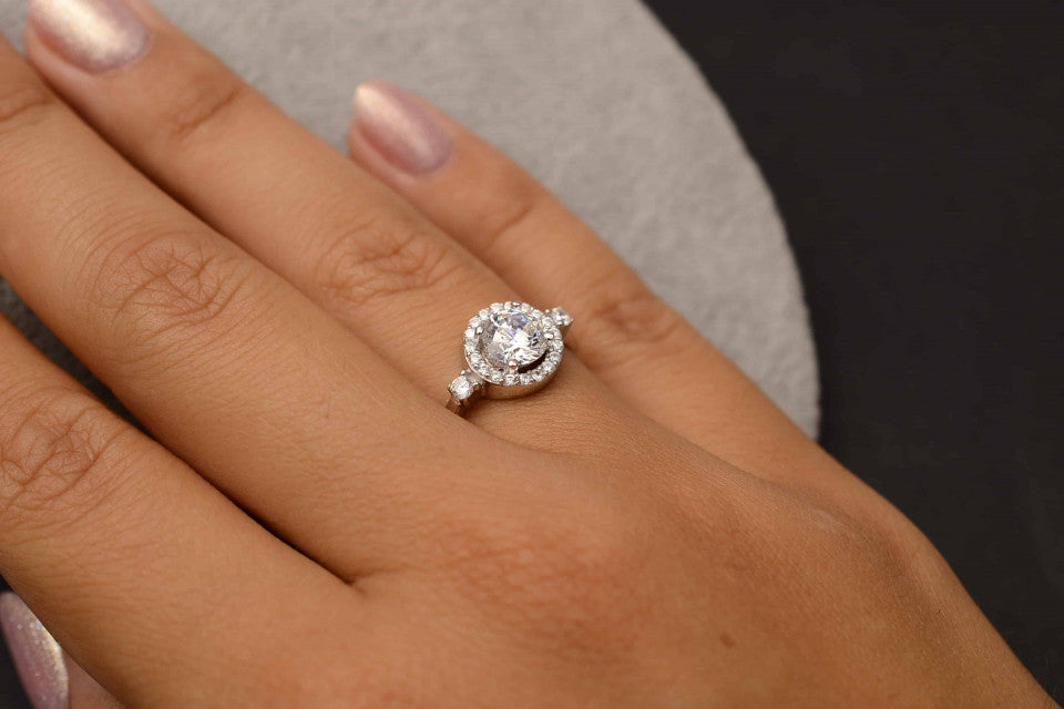 Inel Argint 925 Si Cristale De Zirconiu Alb 3.0g