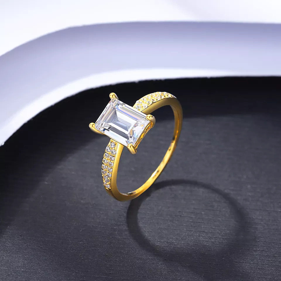 Inel din Argint 925 de Logodna Elegant Gold 1.8g