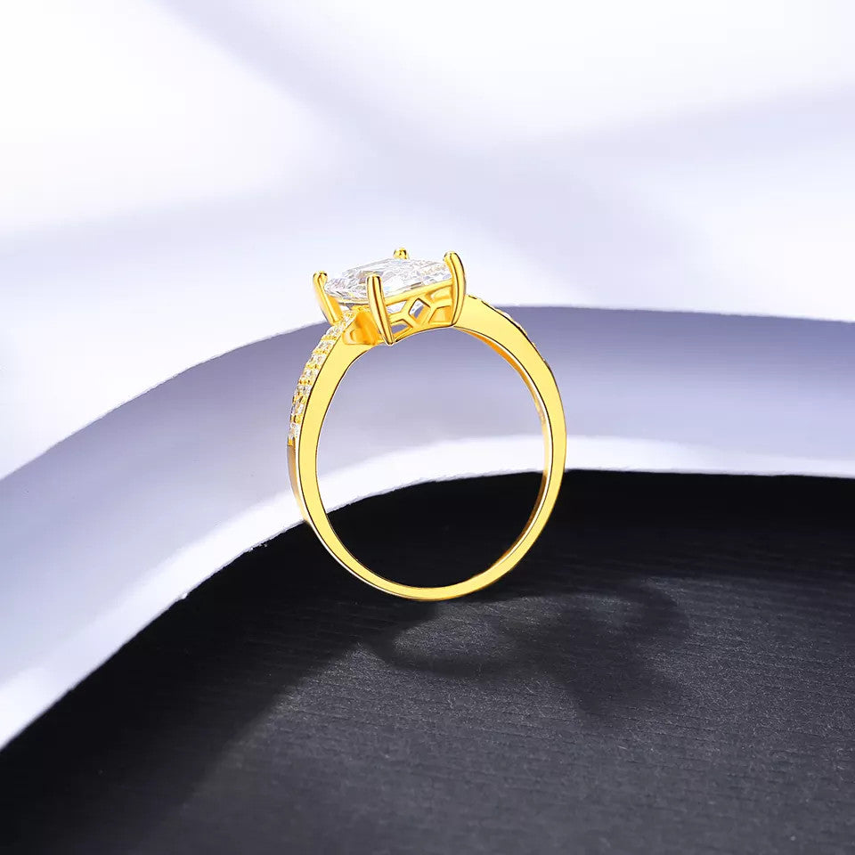 Inel din Argint 925 de Logodna Elegant Gold 1.8g