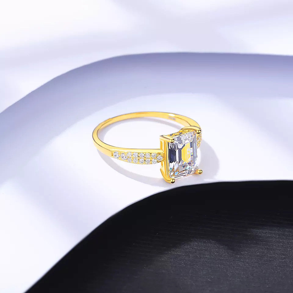 Inel din Argint 925 de Logodna Elegant Gold 1.8g