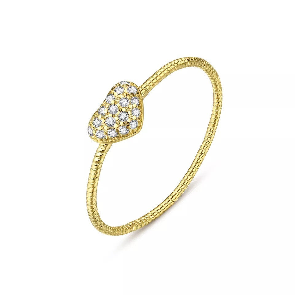 Inel din Argint 925 Heart Turkish Gold 1.5g