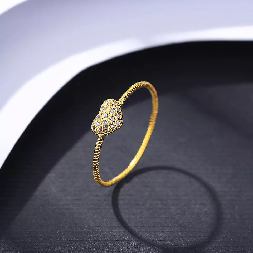 Inel din Argint 925 Heart Turkish Gold 1.5g