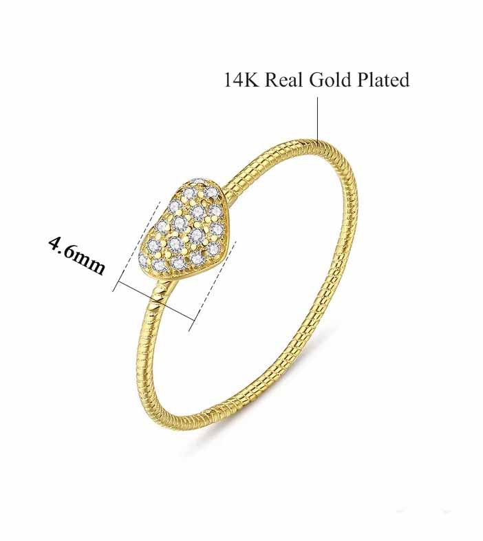 Inel din Argint 925 Heart Turkish Gold 1.5g