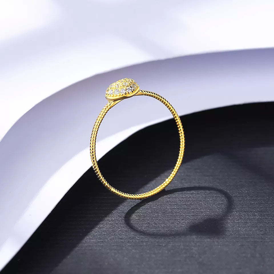 Inel din Argint 925 Heart Turkish Gold 1.5g