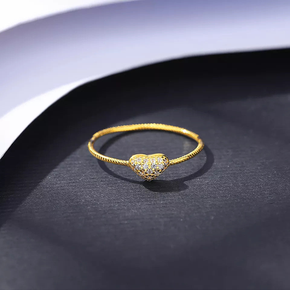 Inel din Argint 925 Heart Turkish Gold 1.5g