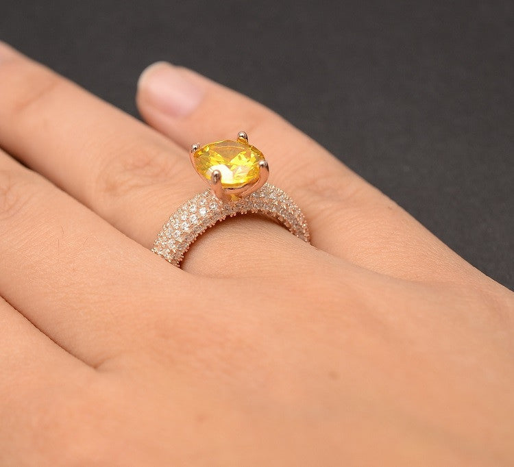 Inel din Argint 925 Perfect Engagement Ring Yellow 9.1g