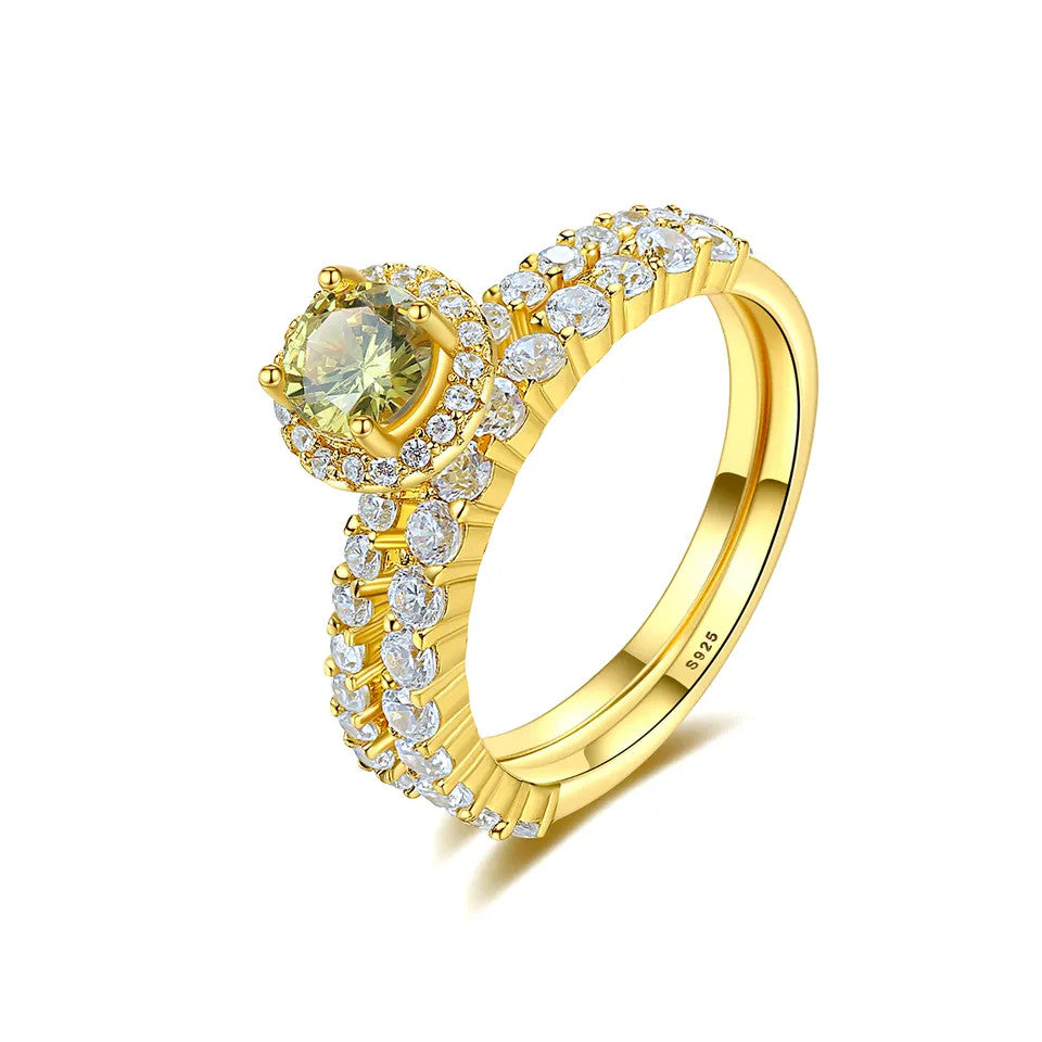 Inel din Argint 925 Perfect Ring Yellow Galben Placat Aur 3g